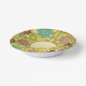 Unique Abstract Silhouette Stencil Art Birthday ペーパーボウル (傾斜あり)