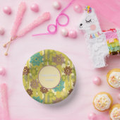 Unique Abstract Silhouette Stencil Art Birthday ペーパーボウル (パーティー)