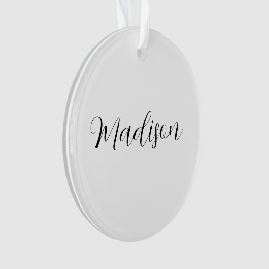 Unique Acrylic Circle Ornament Featuring Your Name オーナメント (正面)