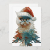 Unique and Unusual Christmas Cards Abstract Cats シーズンカード (正面/裏面)
