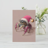 Unique and Unusual Christmas Cards jumping spider シーズンカード (スタンド正面)