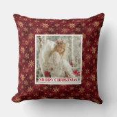 Unique Angel Red Gold Custom Name Best Christmas  クッション (正面)