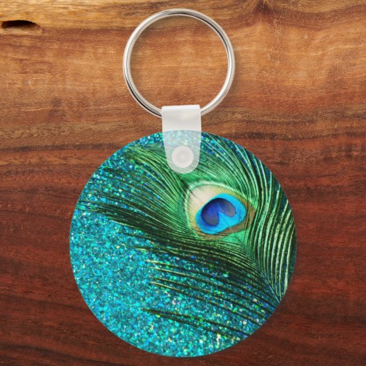 Unique Aqua Peacock キーホルダー (正面)