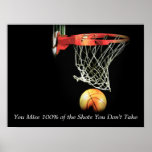 Unique Art Motivational Quote Basketball Poster ポスター<br><div class="desc">I Love This Game. Popular Sports - Basketball Game Ball Image.</div>