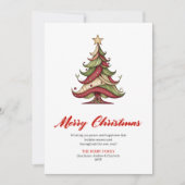 Unique Artistic Christmas Tree Greeting Template シーズンカード (正面)