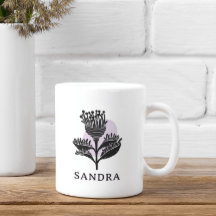 Unique Artistic Floral Monochrome Personalized