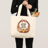 Unique autumn themed ラージトートバッグ (正面(商品))