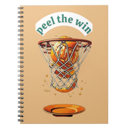 Unique basketball lover gifts peel the win ノートブック (正面)