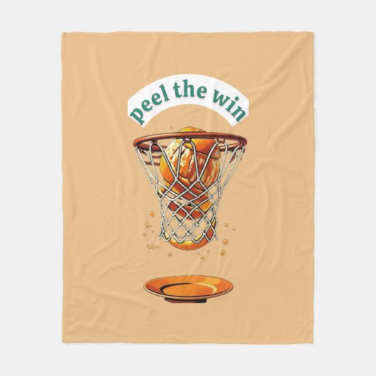 Unique basketball lover gifts peel the win フリースブランケット (正面)