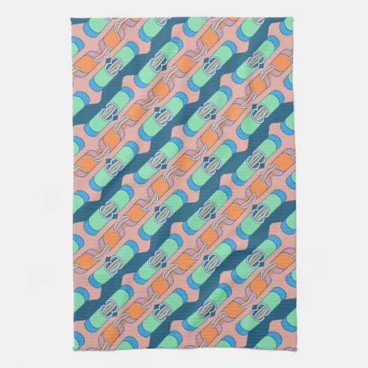 Unique beautiful pattern Design  Geschirrtuch キッチンタオル (縦)