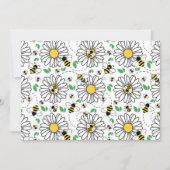 Unique Bees & Daisies Spring Note Card ノートカード (正面)