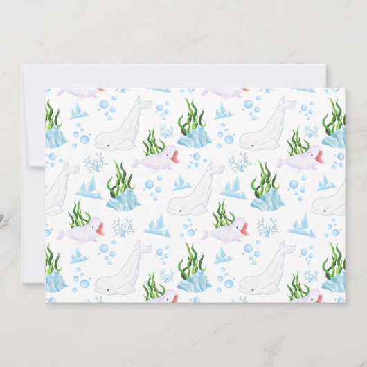 Unique Beluga Whale Note Card ノートカード (正面)