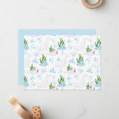 Unique Beluga Whale Note Card ノートカード (正面/裏面インサイチュ)