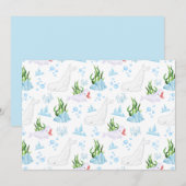 Unique Beluga Whale Note Card ノートカード (正面/裏面)