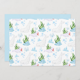 Unique Beluga Whale Note Card ノートカード