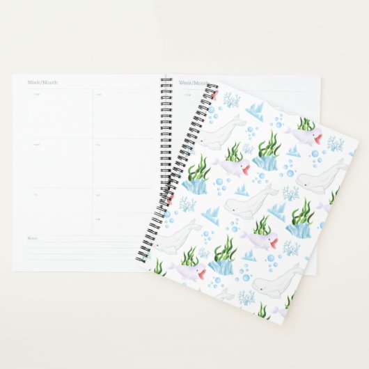 Unique Beluga Whale Planner Journal プランナー手帳 (ディスプレー)