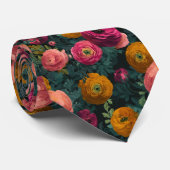 Unique Best Gifts For Men Ranunculus Flower ネクタイ (ロール)