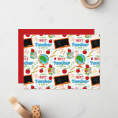 Unique Best Teacher Note Card ノートカード (正面/裏面インサイチュ)