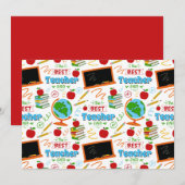 Unique Best Teacher Note Card ノートカード (正面/裏面)