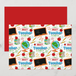 Unique Best Teacher Note Card ノートカード