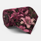 Unique Birthday Gifts For Boyfriend Lilies Flower ネクタイ (ロール)