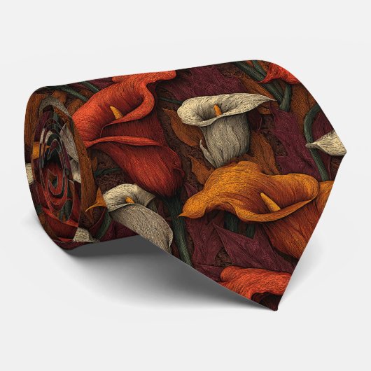 Unique Birthday Gifts For Men Calla Lilies ネクタイ (ロール)