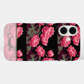 Unique Birthday Party Peony Name Case-Mate iPhoneケース (裏面 (横))