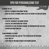 Unique Black and Gray Rock Guitar Treble Clef プリントバックパック