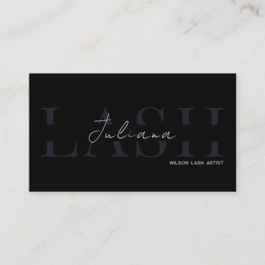 Unique Black And White Beauty Salon 名刺 (正面)