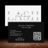 Unique Black And White Qr code  名刺