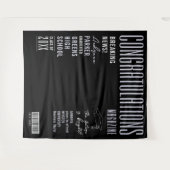 Unique Black Congratulations Grad Magazine Welcome タペストリー (正面(横))