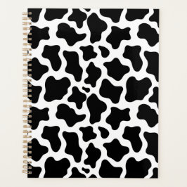 Unique Black Cow Print Planner Journal プランナー手帳
