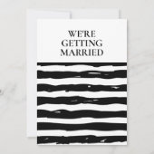 Unique Black & White Old Money Stripes Invitation 招待状 (裏面)