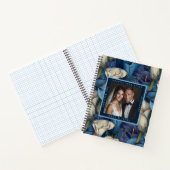 Unique Blue Calla Lilies Aesthetic Greenery Weddin ノートブック (内部)