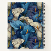 Unique Blue Calla Lilies Aesthetic Greenery Weddin ノートブック (裏面)
