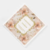 Unique Blush Gold Boho Wedding Napkins (コーナー)