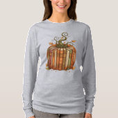Unique Book Pumpkin Reader Autumn Long Sleeve Tee Tシャツ (正面)