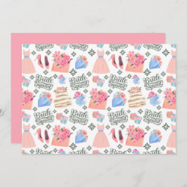Unique Bride Squad Wedding Note Card ノートカード