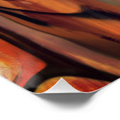 Unique Brown Abstract Marble Liquified Wall Art ポスター (コーナー)