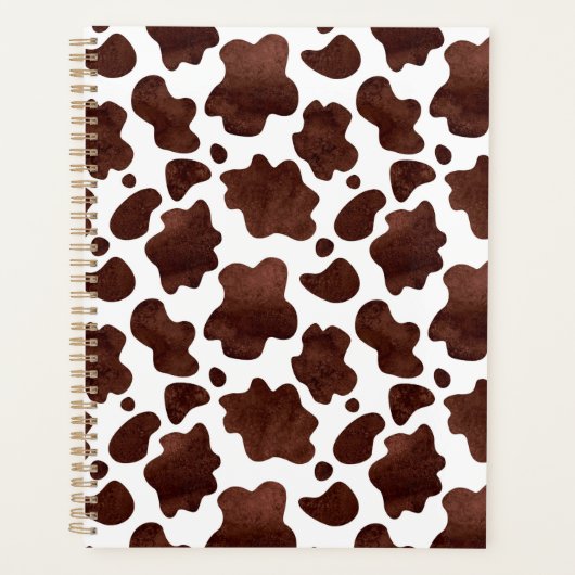 Unique Brown Cow Print Planner Journal プランナー手帳 (正面)