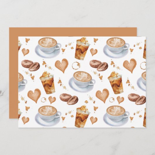 Unique Cappuccino Note Card ノートカード (正面/裏面)