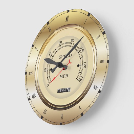 Unique Car Speedometer (MPH) Themed ラージ壁時計 (傾斜)