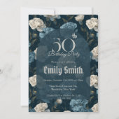 Unique Carnation Accent Surprise Birthday 招待状 (正面)