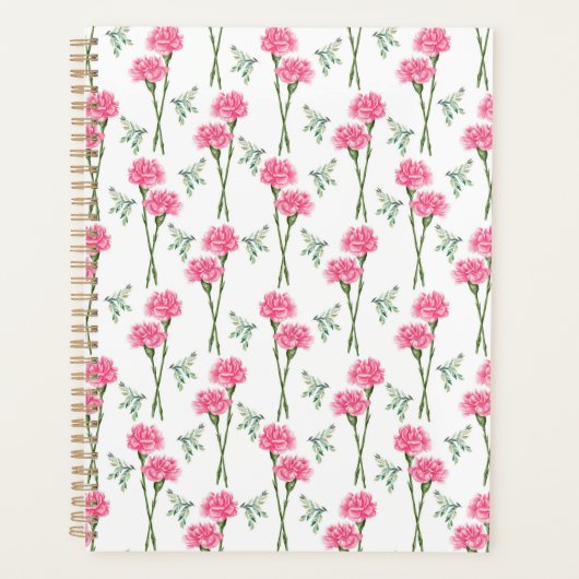 Unique Carnation Floral Planner Journal プランナー手帳 (正面)