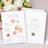 unique casual  wedding Website QR Code 招待状
