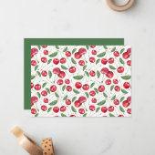 Unique Cherries Note Card ノートカード (正面/裏面インサイチュ)