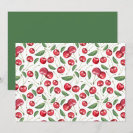 Unique Cherries Note Card ノートカード