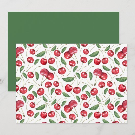 Unique Cherries Note Card ノートカード (正面/裏面)