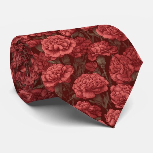 Unique Christmas Gift For Men Carnation ネクタイ (ロール)
