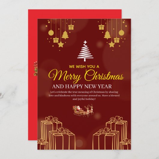 Unique Christmas Invitation Designs – Creativity 招待状 (正面/裏面)